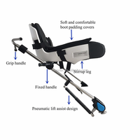 Étriers de lithotomie pour table d'opération chirurgicale, paire de supports de jambe compensés réglables par vérin pneumatique allemand