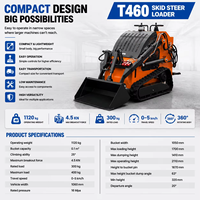 Compact Track Loader dengan Quick Attach Plate dan Berbagai Bucket untuk Pekerjaan Pembongkaran, Lansekap, dan Pertanian