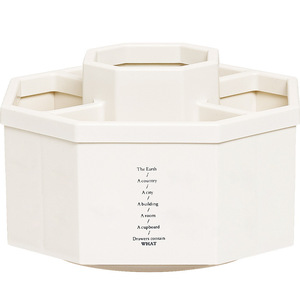 Rotating <b>Pen</b> Holder Plastic Square Shape Digital Printing Office Desktop Storage Box For Students - Product Image 1