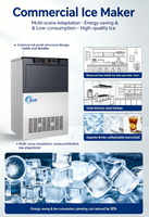 Machine à glaçons en cubes BLG pour les entreprises, machine à glaçons commerciale