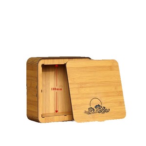 Boîte d'emballage carrée en bambou faite à la main pour thé, stockage alimentaire et usage général, origine Shandong, commande personnalisée disponible - Product Image 5