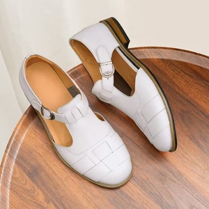 Sliders for <b>Men</b>, Genuine Leather, Retro Style, Fashionable, Summer Breathable Cowhide Sandals,arabic slippers for <b>Men</b>,eva <b>Clogs</b> - Product Image 4