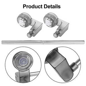 Porte-serviettes de salle de bain réglable et amovible à ventouse, barre porte-serviettes pour douche, accessoires de salle de bain - Product Image 3