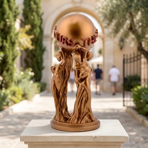 Il mondo della statua in bronzo a grandezza naturale intagliato a mano a buon mercato all'ingrosso personalizzato è il tuo artigianato in metallo per la fusione della tecnica di decorazione domestica - Product Image 5