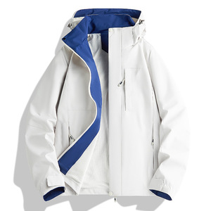 Mejor Precio Moda Desmontable Montaña Cortavientos Impermeable Mejor Hombres Primavera Senderismo Al Aire Libre Chaqueta con capucha informal - Product Image 2