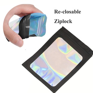 אריזת שקיות זיפלוק מודפסות מפלסטיק הניתנות לאיטום חוזר, שקיות מיילר הולוגרפיות עם סיפלוק, בהתאמה אישית לפי הזמנה (OEM) 3.5 סאשה. - Product Image 2