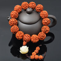 12/16/20 мм 5 Mukhi Rudraksha Mala четки браслет Bodhi Тибетский буддизм Браслет Йога Исцеление молитва Чакры Энергия амулет