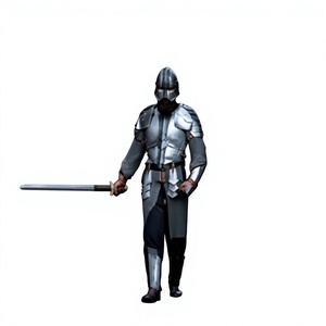 Traje de armadura vikingo Norman, traje de armadura de cuerpo completo alemán, caballero, Guerrero de batalla, conjunto Dreki de acero de calibre 18, cota de malla no incluida - Product Image 1