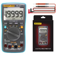 Multimètre numérique ZOYI haute précision True RMS, ampèremètre, voltmètre, testeur intelligent de condensateurs, de température, NCV, Ohm, Hz, 10A