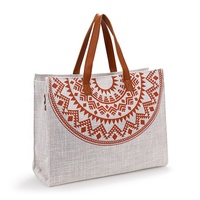 Sac fourre-tout en toile brodé grande capacité pour femme, style ethnique, polyvalent, pour l'hiver, l'été, l'automne, idéal pour les trajets quotidiens, porté épaule ou croisé