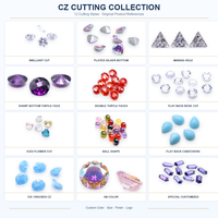 Zircon cubique multi-couleurs plaqué, zircon de laboratoire taillé, pierres précieuses en vrac de 0,9 à 15 mm, 1000 pièces par paquet, pour designers DIY