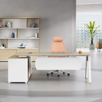 Bureau de direction écologique de qualité E0, table de bureau moderne et simple pour manager, mobilier de bureau, bureau de patron, bureau de directeur