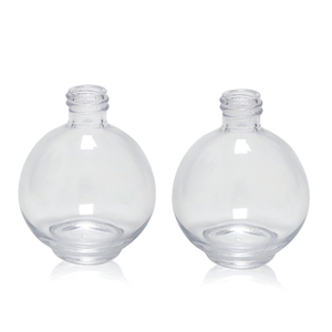 75ML Bóng Tròn Thủy Tinh Trong Suốt Nail Polish Remover Chai Đen Cap Với Bàn Chải - Product Image 3