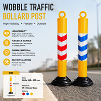 Poteau de signalisation routière prismatique réfléchissant haute intensité de 75 cm, homologué IP68, borne de signalisation routière en PU, borne de signalisation d'avertissement