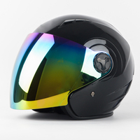 Casque de moto trois-quarts personnalisé en ABS pour hommes et femmes, protection antichoc, vente en gros