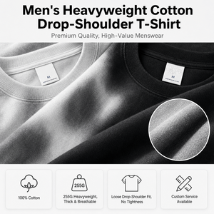 Camiseta de algodón de 255 g para hombre, estilo tie-dye, hombros caídos, corte holgado, streetwear, básica, personalizada, OEM, pedido al por mayor - Product Image 2