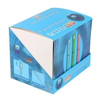 Bolígrafos de Lujo con Luz LED para Niños, Diseño Floral, Punta de 0.7mm, Tinta Negra/Azul, 15.1cm, Plástico Laminado, con Logotipo Personalizado O&Q