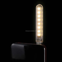 Lampe pour ordinateur portable USB avec fonction veilleuse style clé USB et 3/8/16/24 LED