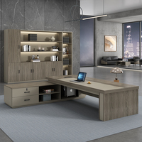 Bureaux et chaises de direction modernes, durables et élégants pour le bureau, avec lampe, style bois, garantie 3 ans