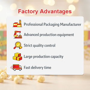 Emballage personnalisé en carton imprimé pour snacks avec impression couleur CMYK, fond robuste pour popcorn de soirée cinéma à emporter - Product Image 5