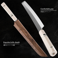 Grandsharp Couteau à poisson de chef de cuisine japonais professionnel en acier inoxydable Couteau à sashimi Sushi Sakimura avec manche octangle ivoire