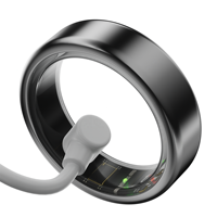 Bague connectée pour homme, noire, surveillance du sommeil, suivi de la forme physique, gestion de la fréquence cardiaque, étanche IP68, contrôle par application, bague de sport