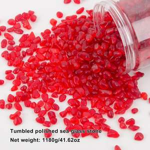 Sea <strong>Glass</strong> Stones <strong>for</strong> Crafts <strong>Vases</strong> Fish Tank 2.75LB (1185g/41.79oz) Red <strong>Glass</strong> <strong>Pebbles</strong> Gemstones - Product Image 5