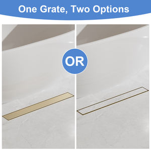 Desagüe de ducha de bañera de 24 '48' pulgadas Desague de Ducha Patrón de cubierta personalizable Drenaje de piso lineal de 1200MM - Product Image 2