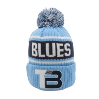 Unisex wintermuts met op maat geborduurde pompom, digitaal bedrukt logo, fleecevoering, camouflage, argyle, cartoonprint, fruitprint
