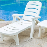 Chaise longue d'extérieur en plastique pour hôtels, terrasses et piscines – Vente en gros, design varié