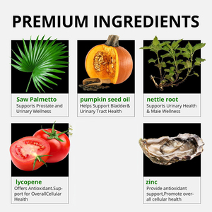 Gélules d'huile de palmier nain naturel avec graines de citrouille et pollen d'orge – Complément de santé personnalisé - Product Image 2
