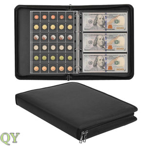 Álbum para Colección de Monedas QY Resistente al Fuego, Libro de Almacenamiento de Monedas con 300 Bolsillos, Estuche Portátil para Monedas para Coleccionistas - Product Image 1