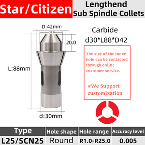 Star SCN25 157E TF30/63 3733E 40.006 451.001 T34/B227 CD25 Headstock Collet Swiss Type Chuck High Precision Carbide <strong>Guide</strong> <strong>Bush</strong> - Product Image 5