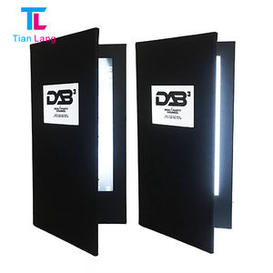 Libro de menú de iluminación recargable M8514 con una ventana de logotipo iluminada en la portada - Product Image 3