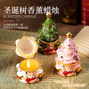 Adorno Navideño de Cerámica con Forma de Oso para Árbol de Navidad, Decoración Aromática para Escritorio, No Personalizable, IP - Product Image 5