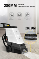 Machine de nettoyage de tapis électrique portative 220V pour usage domestique et commercial, extracteur avec réservoir d'eau propre et usée de 15L pour l'entretien ménager