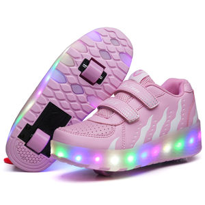 Zapatillas de Moda con Ruedas Retráctiles y Luces LED Recargables por USB para Niños Pequeños, Venta Directa de Fábrica - Product Image 3