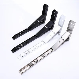Hakimi F-Type Spring <b>Bracket</b> Stainless Steel Thickened Wall Shelf Support Folding Storage Rack Frame - Product Image 1
