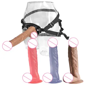 Dildo de simulação vestível para homens e mulheres, brinquedo sexual adulto, masturbador para mulheres