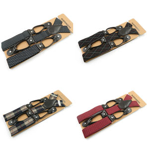 Suspender 6 Clips <span class=keywords><strong>Tirantes</strong></span> <span class=keywords><strong>para</strong></span> hombre Botón de cinturón negro Nuevos <span class=keywords><strong>tirantes</strong></span> <span class=keywords><strong>para</strong></span> hombres - Product Image 2