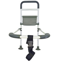 Barre d'appui réglable pour lit, barre de sécurité latérale antidérapante avec poche de rangement, main courante de lit pour la prévention des chutes des seniors, sangle de fixation