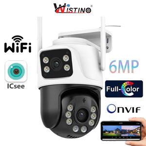كاميرا Wistino 6lens مزدوجة icsee ptz تتبع حركة الإنسان بألوان رؤية ليلية wifi - Product Image 1