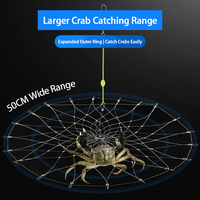 Nasse à crabes pliable en métal et piège à crevettes pour l'aquaculture, équipement de pêche pour rivières, lacs et ruisseaux
