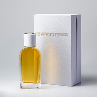 Flacon de parfum en verre plat transparent ABT Wholesale 30ml, flacon de parfum vide avec boîte cadeau de luxe personnalisée