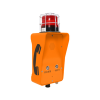 Dispositif d'alarme SOS à bouton métallique orange avec balise d'avertissement et haut-parleur puissant pour tunnel d'usine, téléphone d'urgence étanche