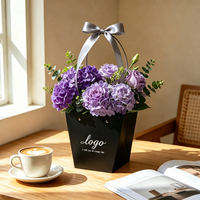 Tas Hadiah Kreatif untuk Hari Valentine dan Hari Ibu, Tas Buket Tangan Berembos, Tas Bunga Kustom untuk Florist, Tas Bawa Pulang Bunga Kustom