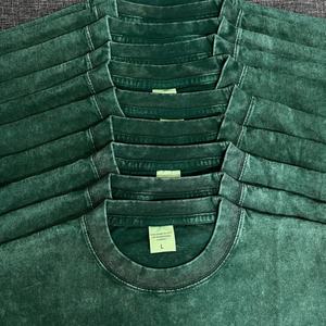 Wholesale High Quality 100 Cotton Acid Wash 250Gsm Heavyweight Vintage Men T Shirt Custom Blank Vintage T Shirt - Product Image 1