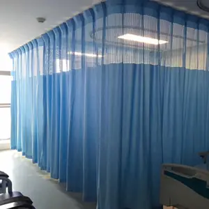 Pleated Hanging for Medical Clinic SPA Lab Cubicle Hospital Privacy Medical Curtains, Cubicle Used Hospital Curtains/