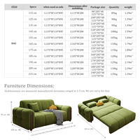 Sofá Cama Reclinable Eléctrico Convertible de Tela con Almacenamiento Plegable y Control Remoto para Sala de Estar o Dormitorio - Foshan
