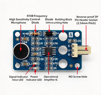 LM2904 Modul Deteksi Intensitas Suara Sensor Kebisingan Desibel Analog Modul Sensor Kontrol Suara Mikrofon